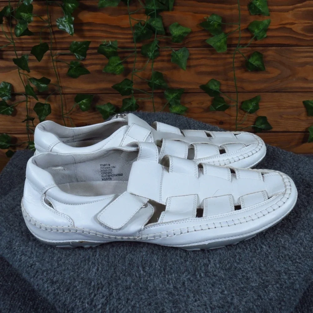 GBX‎ Sentaur Mens Fisherman Sandals Size 12 Casual Summer White Synthetic